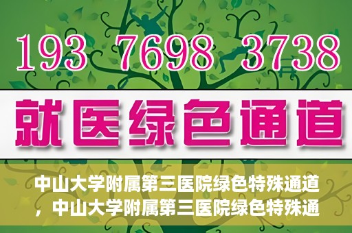 中山大学附属第三医院绿色特殊通道，中山大学附属第三医院绿色特殊通道，健康守护的快捷通道