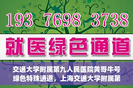 交通大学附属第九人民医院黄哥牛号绿色特殊通道，上海交通大学附属第九人民医院黄哥牛号，绿色特殊通道开启健康之门