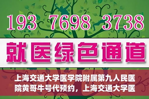 上海交通大学医学院附属第九人民医院黄哥牛号代预约，上海交通大学医学院附属第九人民医院黄哥牛号预约攻略，轻松预约挂号体验