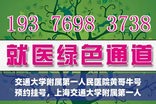 交通大学附属第一人民医院黄哥牛号预约挂号，上海交通大学附属第一人民医院黄哥名医挂号预约攻略