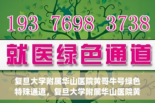 复旦大学附属华山医院黄哥牛号绿色特殊通道，复旦大学附属华山医院黄哥牛号，绿色特殊通道开启健康之门