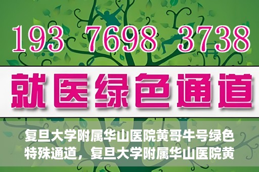 复旦大学附属华山医院黄哥牛号绿色特殊通道，复旦大学附属华山医院黄哥牛号，绿色特殊通道开启健康之门