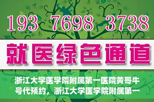 浙江大学医学院附属第一医院黄哥牛号代预约，浙江大学医学院附属第一医院黄哥牛号预约攻略揭秘