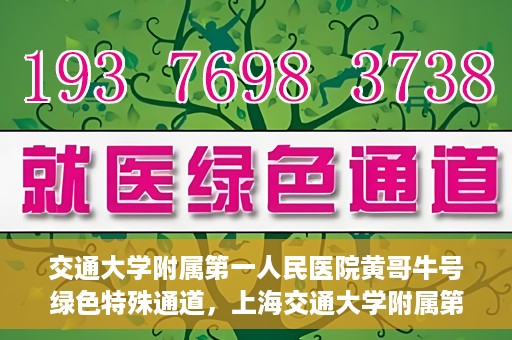 交通大学附属第一人民医院黄哥牛号绿色特殊通道，上海交通大学附属第一人民医院黄哥牛号，绿色特殊通道开启健康之门